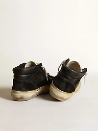 Men’s Mid star black nappa and suede with white leather