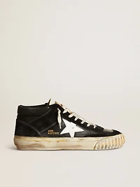 Men’s Mid star black nappa and suede with white leather