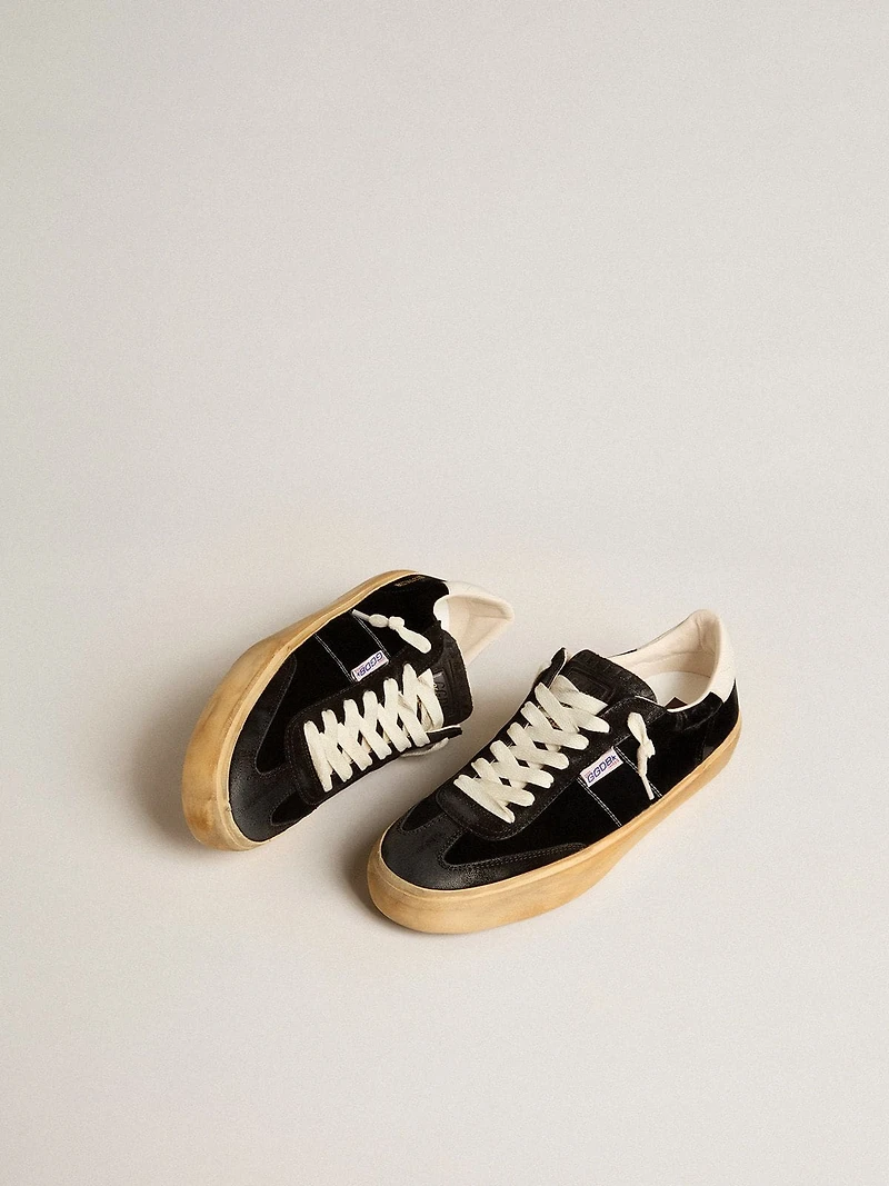 Men's Soul Star black velvet with white leather heel tab