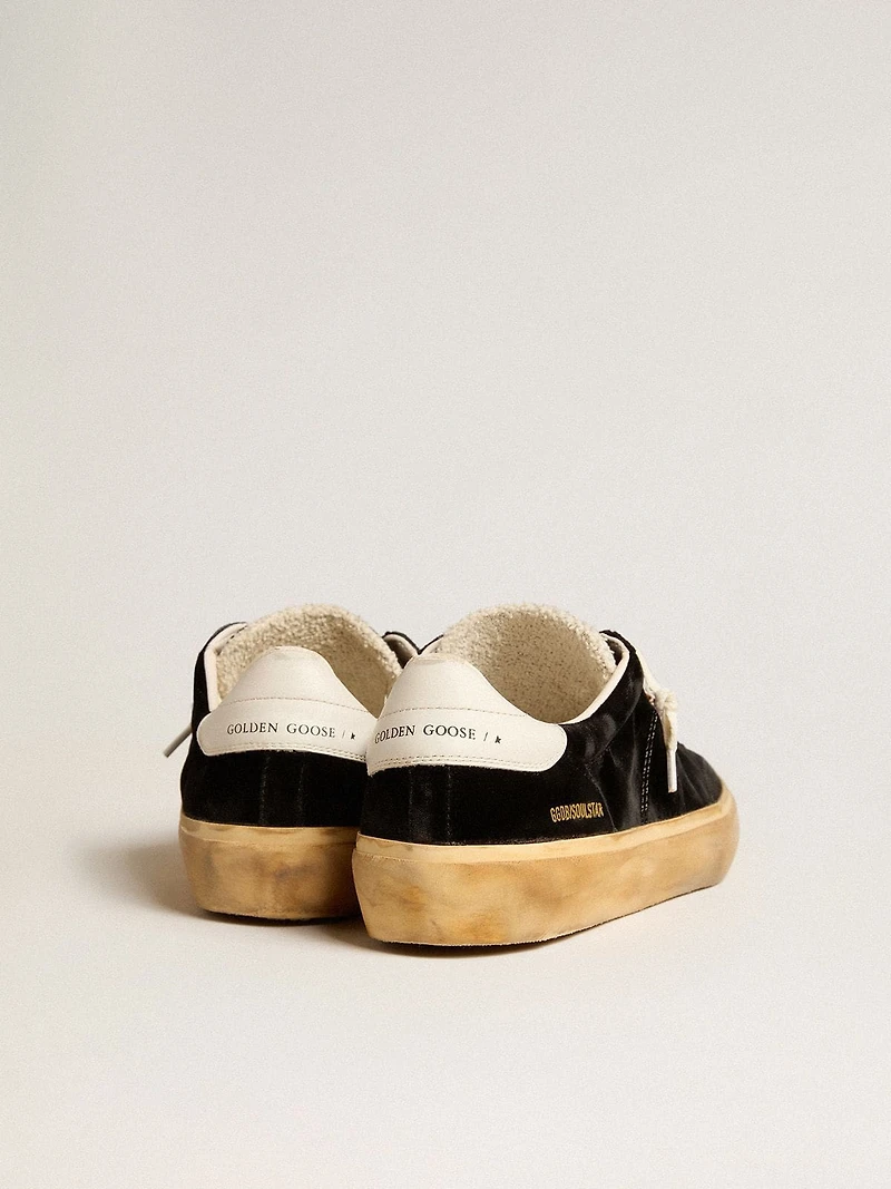 Men's Soul Star black velvet with white leather heel tab