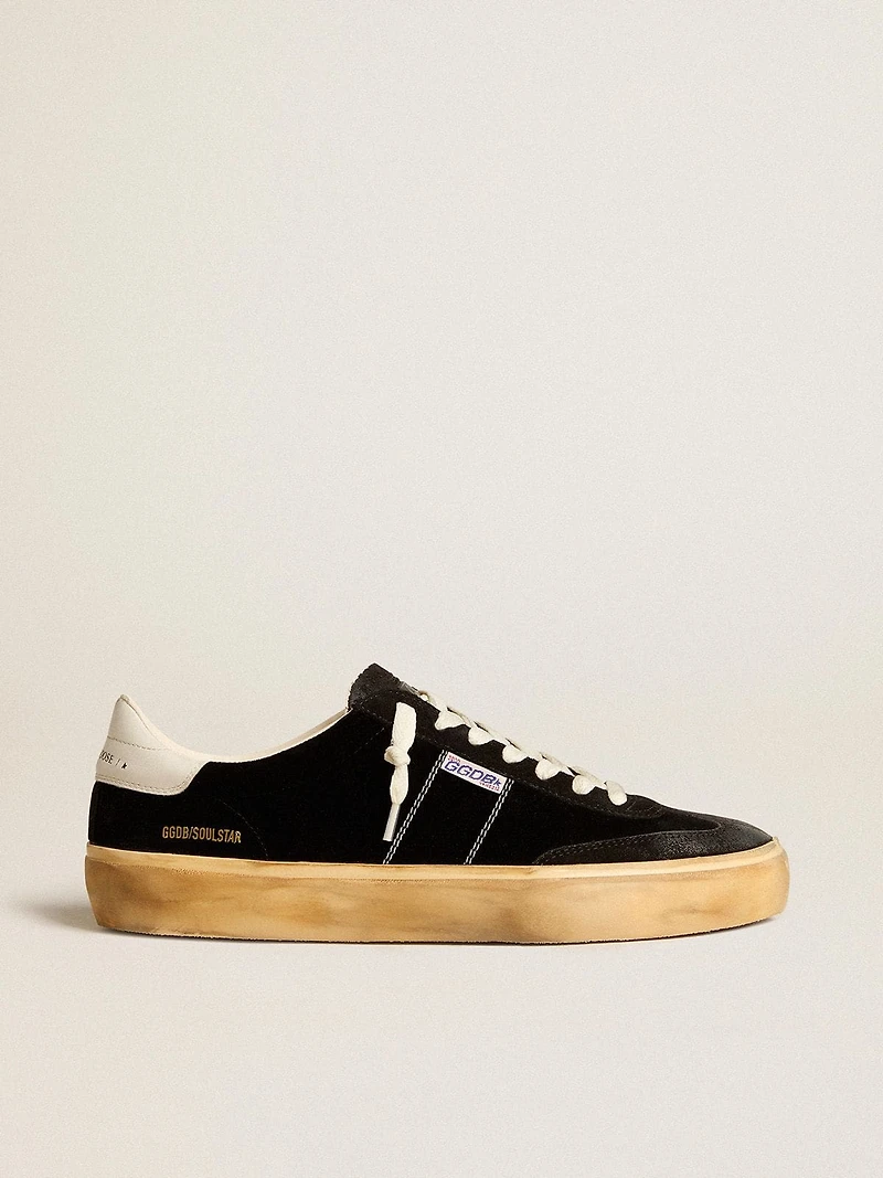 Men's Soul Star black velvet with white leather heel tab