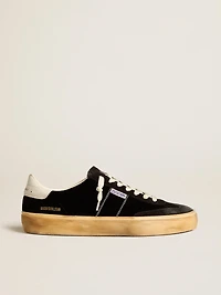 Men's Soul Star black velvet with white leather heel tab