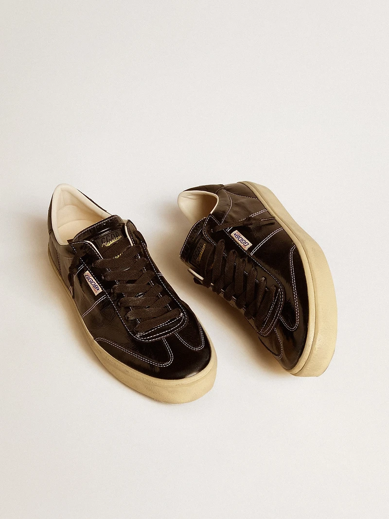 Men's Soul Star in black patent leather with black leather heel tab