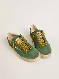Men's Soul Star green suede with leather heel tab