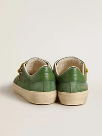 Men's Soul Star green suede with leather heel tab