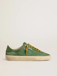 Men's Soul Star green suede with leather heel tab