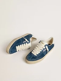 Men's Soul Star blue suede with white leather heel tab