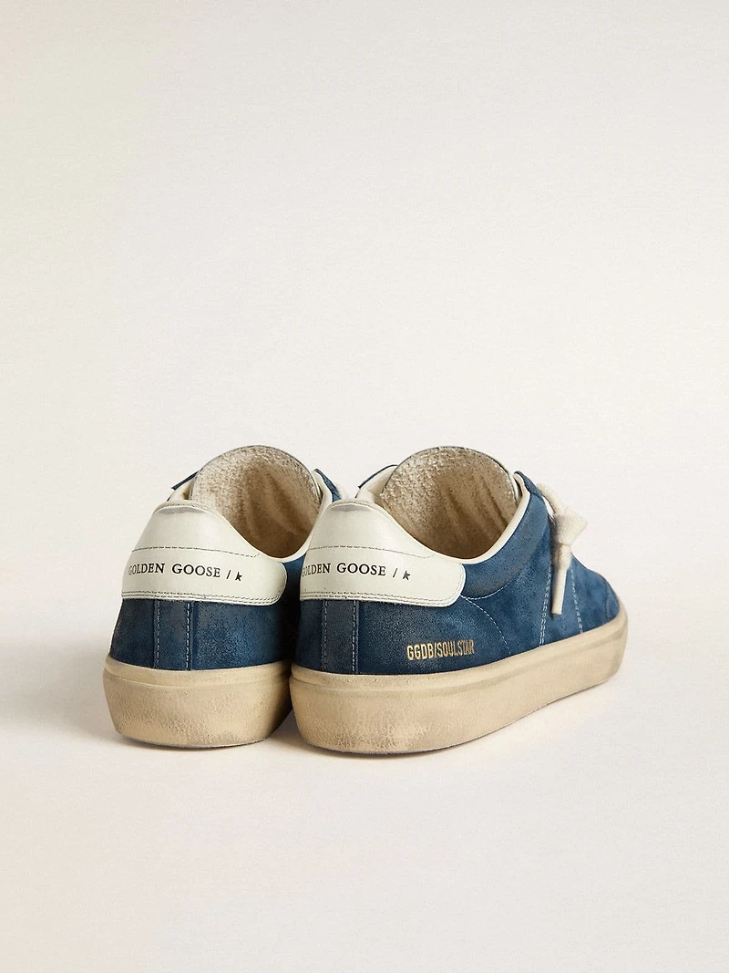 Men's Soul Star blue suede with white leather heel tab