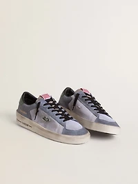 Men's Stardan powder-blue suede with green leather star and heel tab