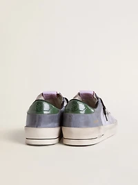 Men's Stardan powder-blue suede with green leather star and heel tab