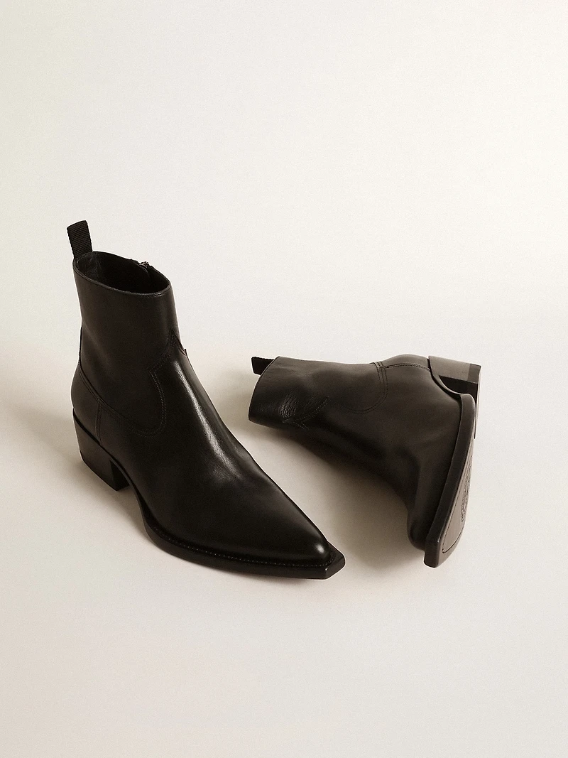 Men’s low Debbie boots black leather