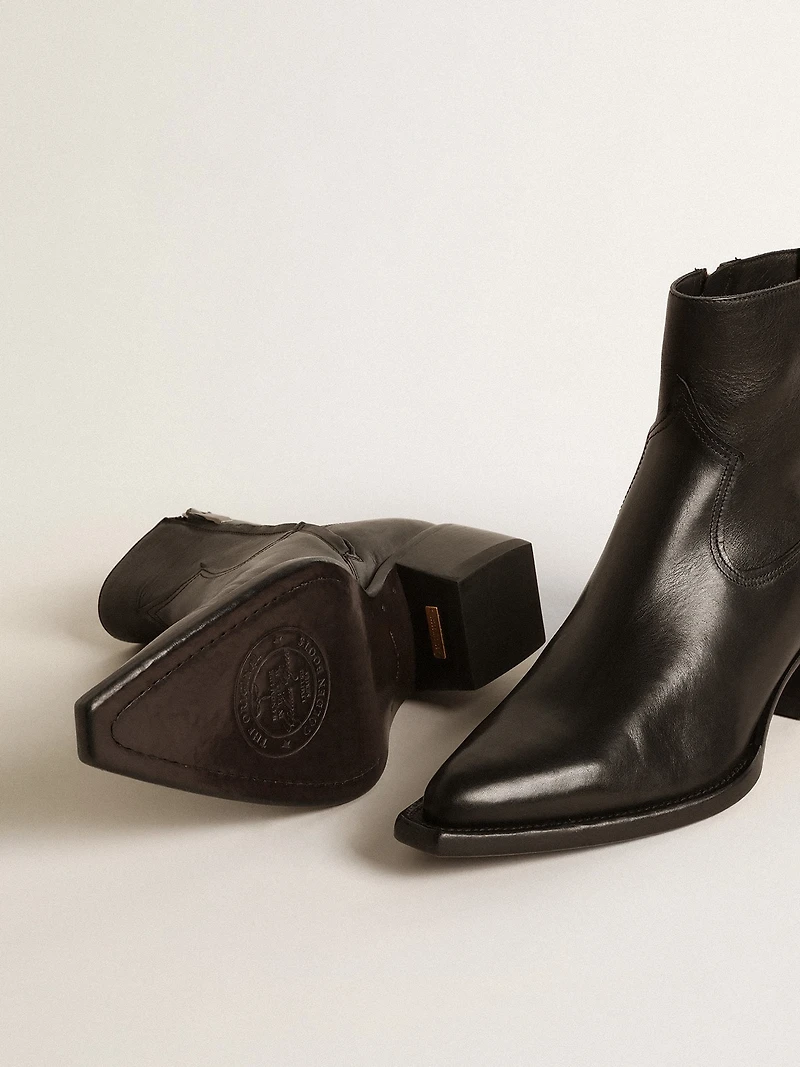 Men’s low Debbie boots black leather