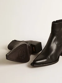 Men’s low Debbie boots black leather