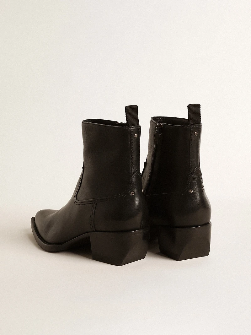 Men’s low Debbie boots black leather
