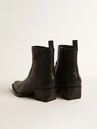 Men’s low Debbie boots black leather