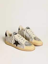 Ball star LAB silver leather with black suede and heel tab
