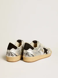Ball star LAB silver leather with black suede and heel tab