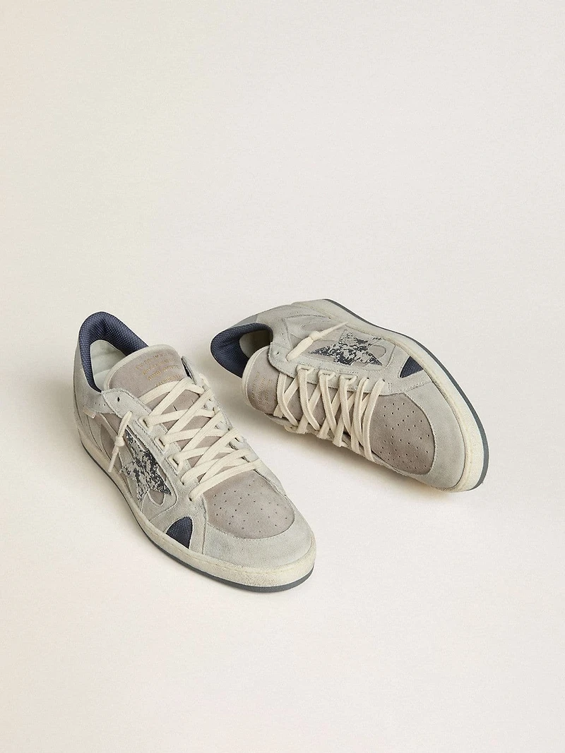 Men's Ball Star LTD dove-gray and gray suede with pearl-gray leather heel tab