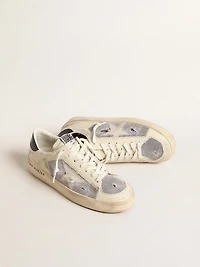 Stardan white leather and mesh with star