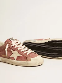 Men's Super-Star red leather with cream nubuck star and heel tab