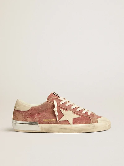 Men's Super-Star red leather with cream nubuck star and heel tab