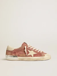 Men's Super-Star red leather with cream nubuck star and heel tab