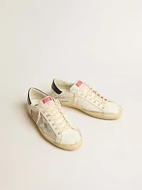 Men's Super-Star LTD mesh and leather with silver star blue heel tab