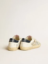 Men's Super-Star LTD mesh and leather with silver star blue heel tab