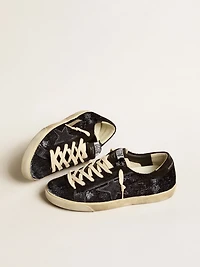 Men’s Super-Star black velvet and suede with star