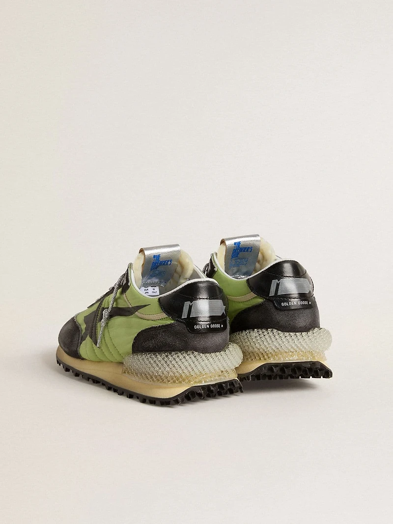 Men's Marathon with green nylon upper and black star