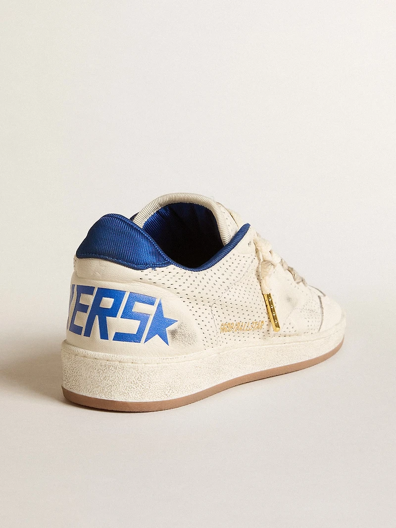 Ball star perforated nappa with white and blue nylon heel tab