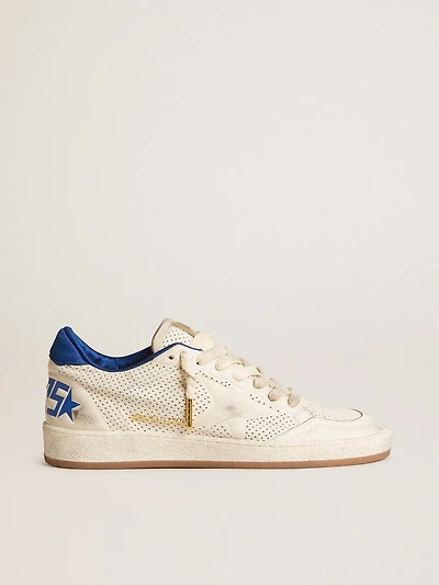 Ball star perforated nappa with white and blue nylon heel tab