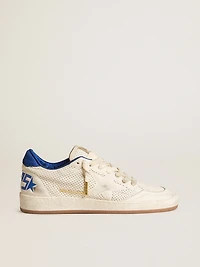 Ball star perforated nappa with white and blue nylon heel tab