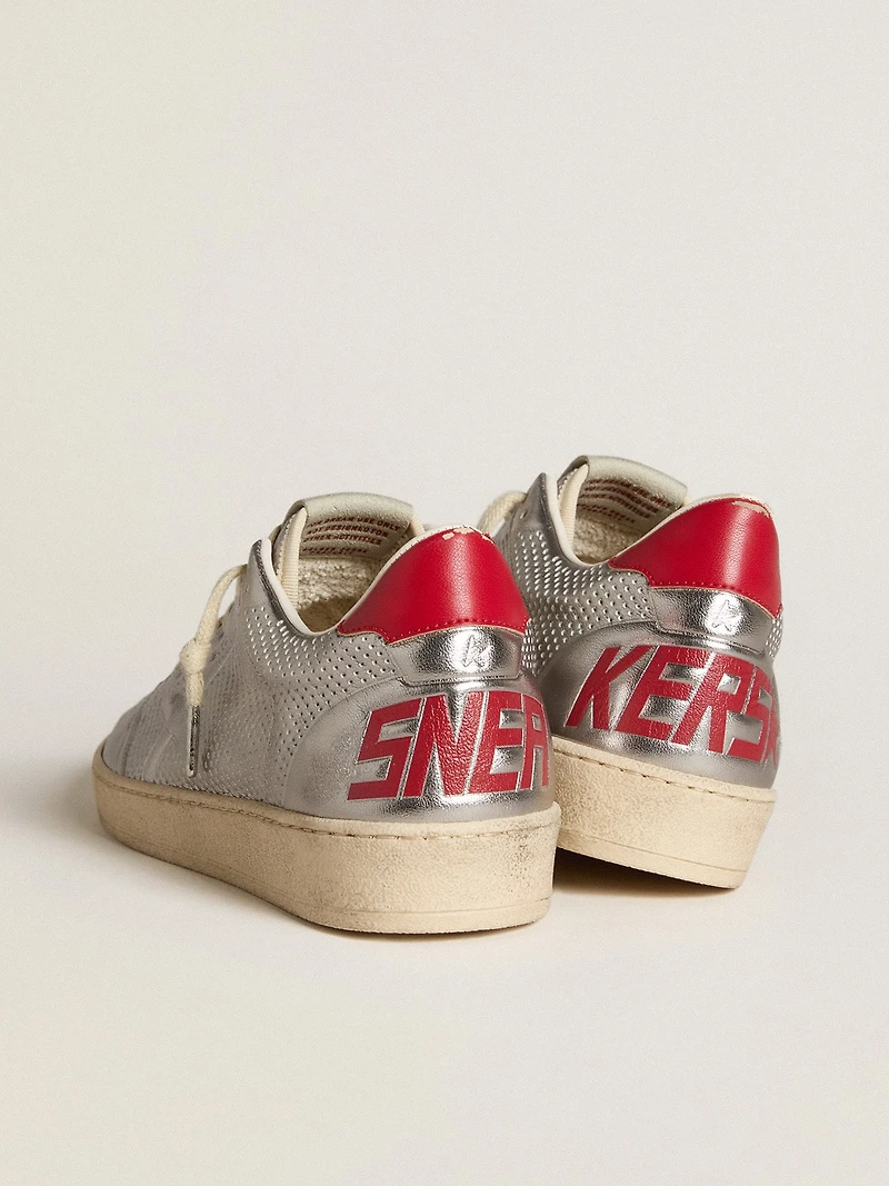 Bio-based Ball star metallic silver with and red heel tab