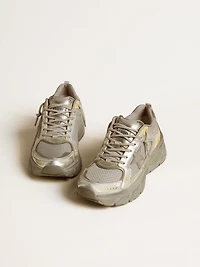 Men’s Lightstar metallic leather and silver mesh with gray star