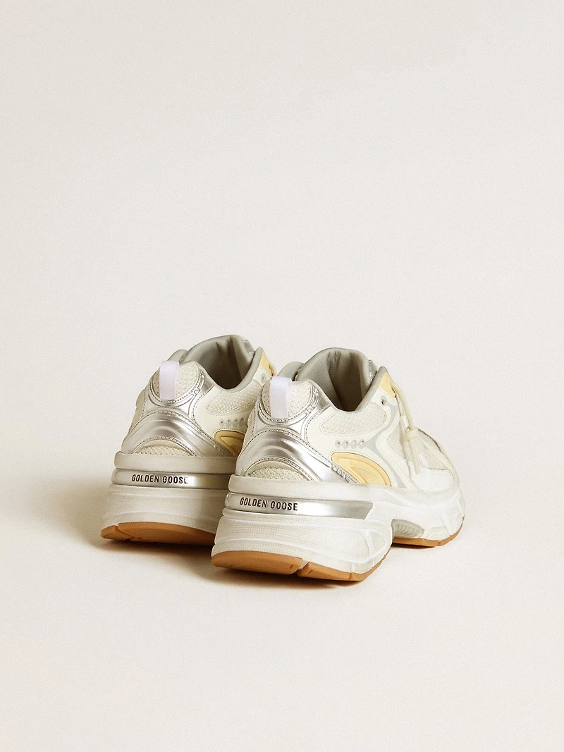 Men’s Lightstar white leather and mesh with worn-white star