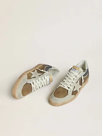 Men's Ball star military-green waxed suede with ice-gray and heel tab