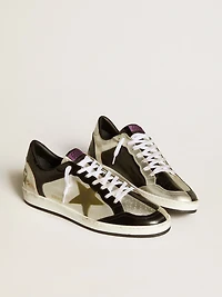 Men's Ball star LAB silver leather with brown and black heel tab