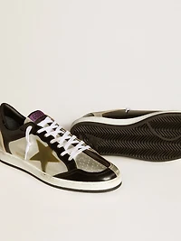 Men's Ball star LAB silver leather with brown and black heel tab