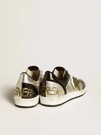 Men's Ball star LAB silver leather with brown and black heel tab