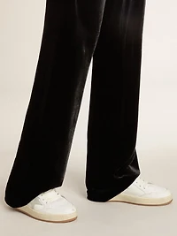 Ball star with ice-gray suede and glossy black leather heel tab