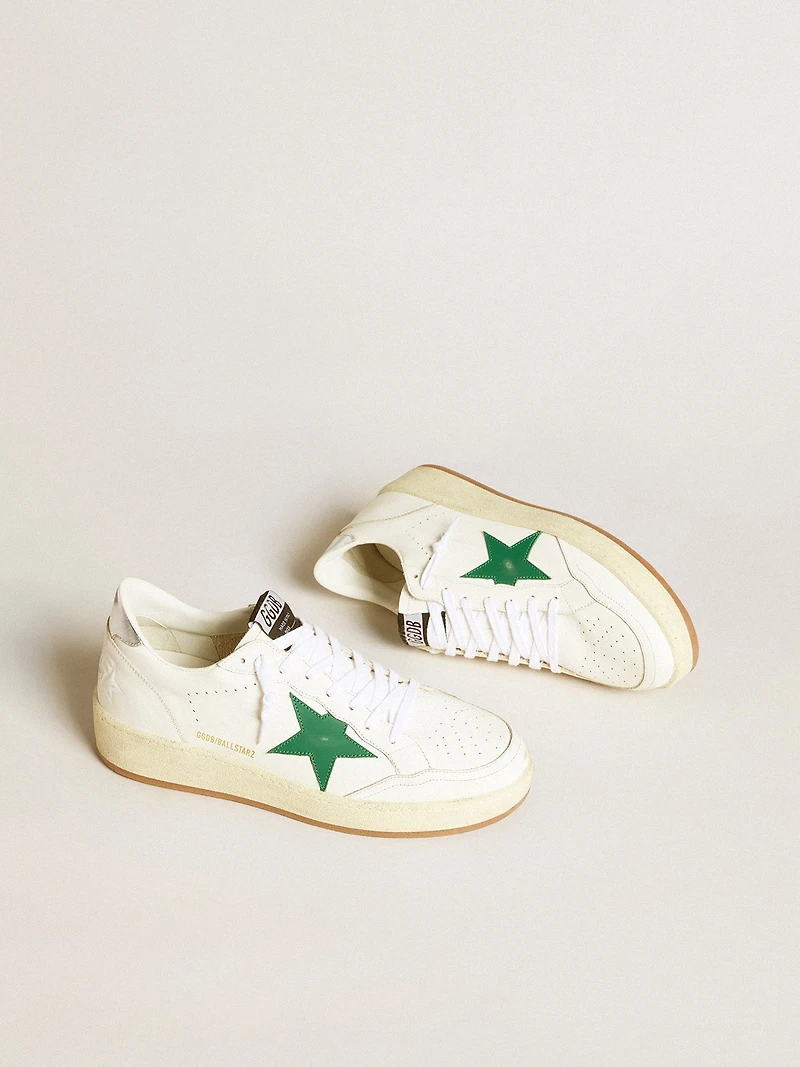 Men's Ball star with green leather and metallic heel tab