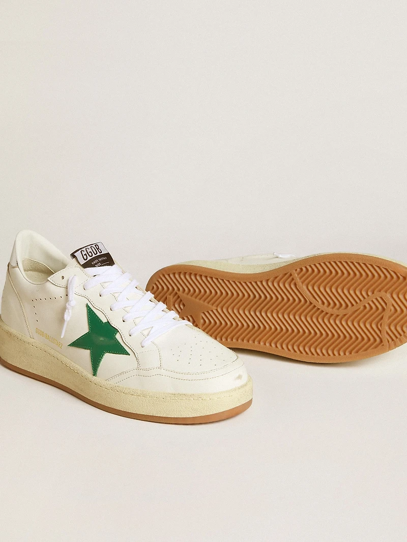 Men's Ball star with green leather and metallic heel tab