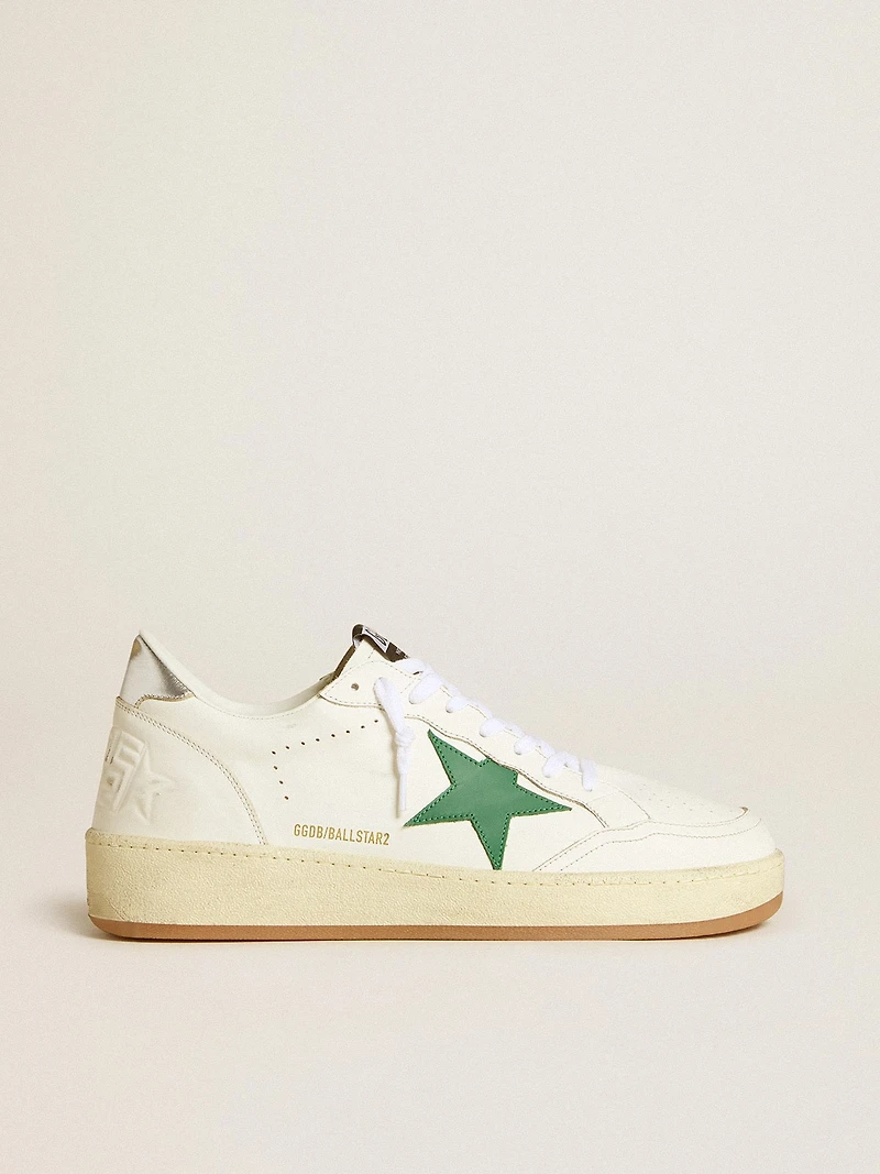 Men's Ball star with green leather and metallic heel tab