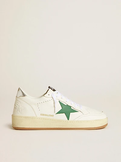 Men's Ball star with green leather and metallic heel tab