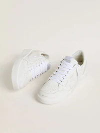 Men's Ball star with white leather and heel tab