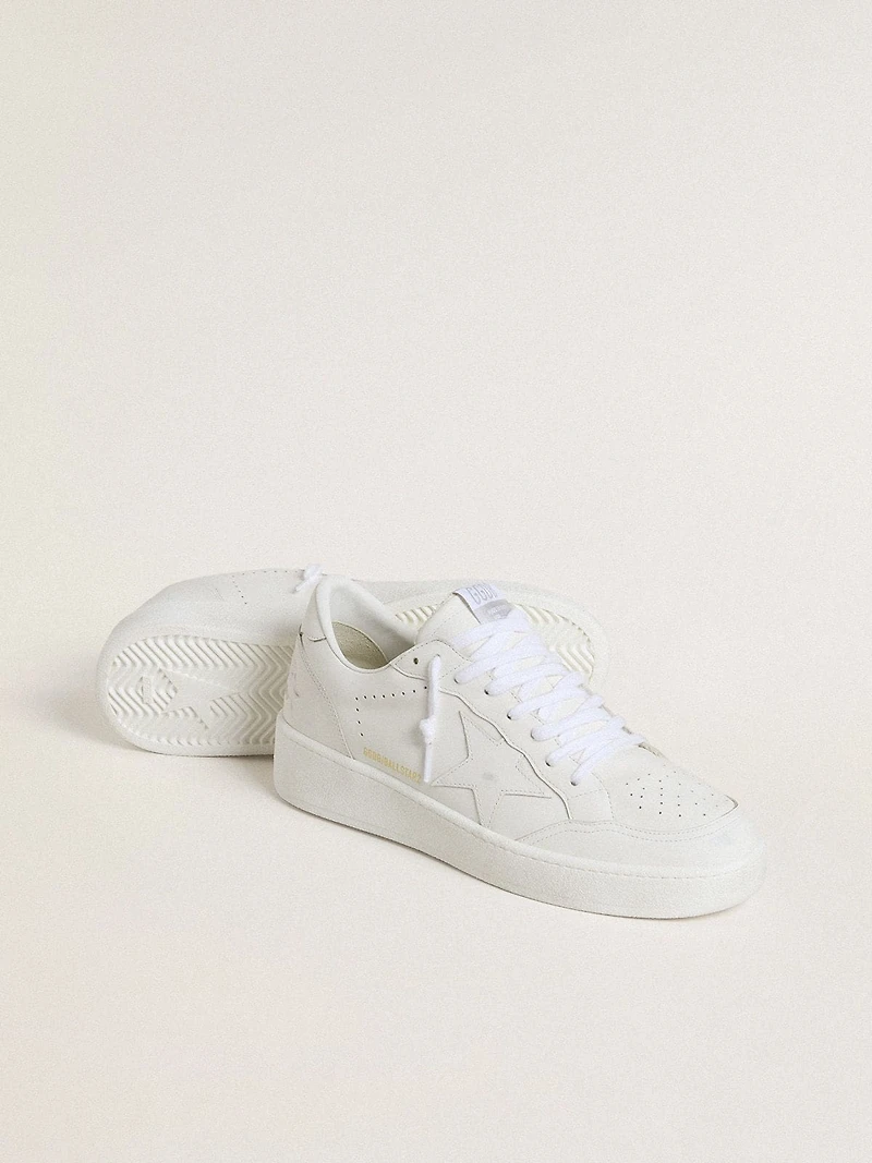 Men's Ball star with white leather and heel tab