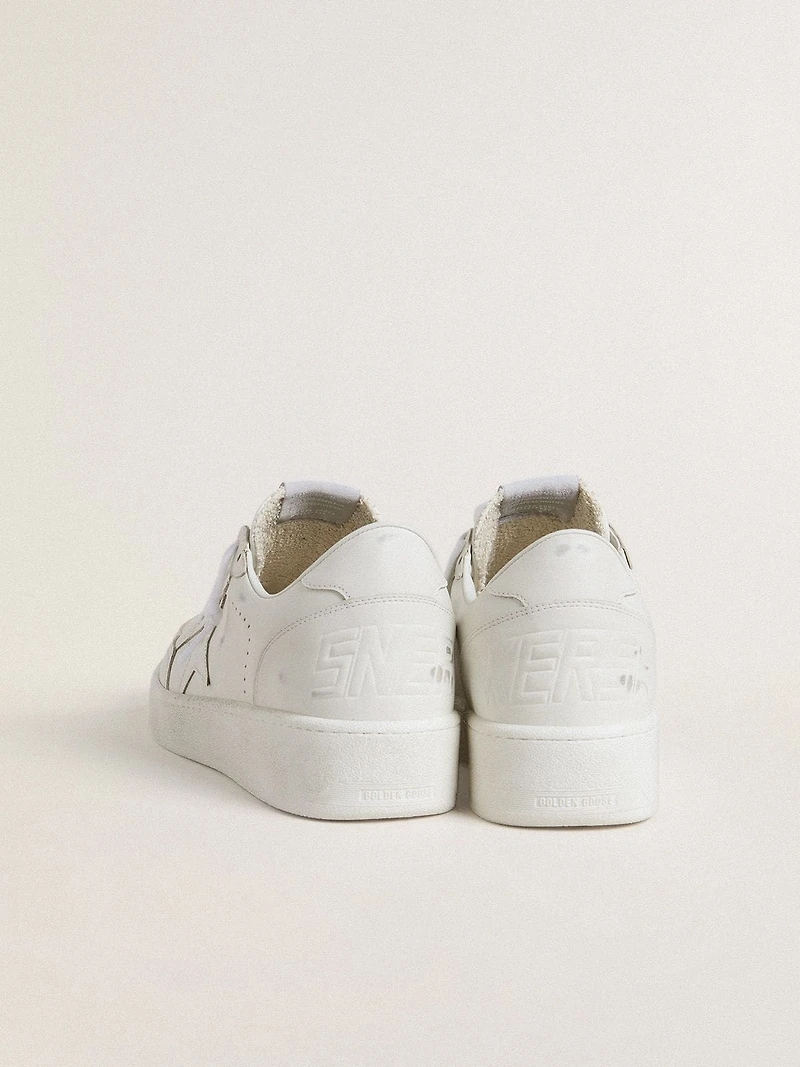 Men's Ball star with white leather and heel tab