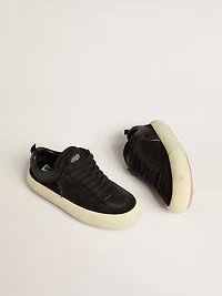 Men's Space-Star Cube black suede with perforated star