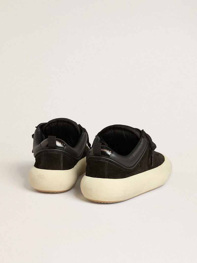 Men's Space-Star Cube black suede with perforated star